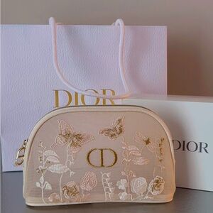 Dior ✨Limited Edition✨ embroidered mesh cosmetic bag